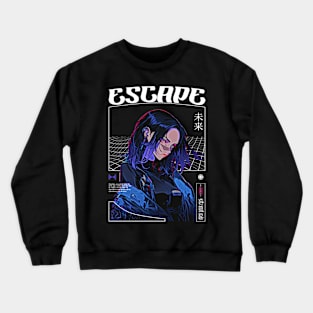 Escape Cyberpunk Anime Girl Crewneck Sweatshirt